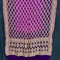 Purple Ombré Banarasi Bandhani Dupatta - 80 grams pure Georgette - Handwoven