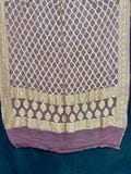 Lavender Banarasi Bandhani Dupatta - 80 grams pure Georgette - Handwoven