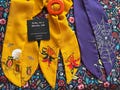 Vintage Halloween scarves! Spooky Pumpkins! Haunting Jack O' Lanterns! 30's 40's 50's novelty print!