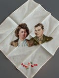Antique Vintage Mid-Century Handkerchief - WWII Silk Hankie - from Yokohama Japan - WWII Souvenir Handkerchief