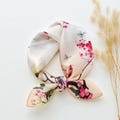 Flower Bird Silk Handkerchie, Silk Satin Scarves, For Women, Small Square Scarf, Women’s Neck Accessory, Gift, Elegant Silk, Neck Wrap