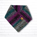 Multicolored Women’s Crossover Neck Warmer, Knit Cowl, Infinity Scarf