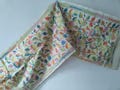Handmade Kantha Embroidered Stole | Colorful Floral Dupatta / Scarf | Bengal Folk Art Textile | Boho Sustainable Fashion