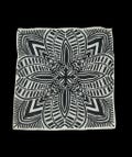 Vintage VERA NEUMANN Scarves by Vera black & white masala design sheer silk scarf