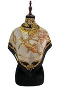Vintage Renato Balestra Silk Scarf Square Classic Scarves Neckwear Wrap Silk Neckcloth Shawl Square Babushka Vintage Foulard Soft Scarf Silk