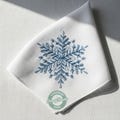 Custom Christmas Snowflake Hand Embroidered Handkerchiefs Personalized Linen Christmas Vibes Embroidered Hankie Handmade Gifts For Her