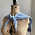 Powder Blue Sailor Neckerchief Lambswool Scarf - Betty