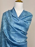 Blue Silk Pashmina Wool Handmade Scarf Soft Cashmere Shawl Warm Knitted Stole Gift Wrap Mother's Day gift