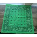 Vintage Green Paisley Bandana Handkerchief Fast Color 50/50 Poly-cotton 14193