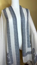 NPIA Certified 100% Pure Cashmere Pashmina Shawl | Himalayan Changra Goat Cashmere | Annapurna Snow White | Nepal Handmade Ethical Premium