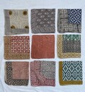 Hand Block Print Cotton Bandana Set: Boho Headscarf, Neck Scarf