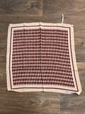 Pierre Cardin Vintage Scarf Wrap Cream White Red Hankerchef Square Paris Silk
