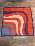 Vera Vintage Scarf Wrap Shawl Red Blue White Multi Colored Women’s Hankerchief