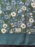 Vintage Liberty Scarf Teal Floral YUMMMY 1980s