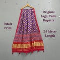 Premium Patola Pure Silk Dupatta for Navratri lehenga, Jari Lagdi Pallu Dupatta , 2.6 meter Dupatta for Chaniya choli, Garba Chaniya choli