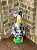 Porch Goose Jack Frost flannel scarf and bow set, fall accessories, goose accessories, porch goose, goose fashion, school goose, scarf set
