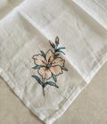 Peach Tropical Flower Hankie 12 Inch