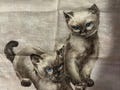 Vintage silkscreen / Printed  Handkerchiefs