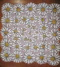 Large Ladies Handkerchief - Allover Daisies - Unused