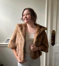 Vintage Fur Tan Lined Cape One size Flex Size  Shawl Elegant Evening wear