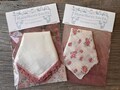 Vintage Hankie Set of 2 Hankies Crochet Lace Trim Printed Floral Handkerchief