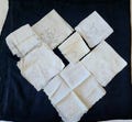 Vintage Intricate Needlework Handkerchief Lot, White Hankies,