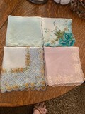 Vintage Hankerchief, Four Beautiful Hankerchiefs