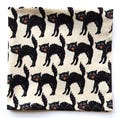 Black Cat Halloween Handkerchief, Hissing Cats, 14" Haunted Pocket Square, Halloween Birthday Gifts