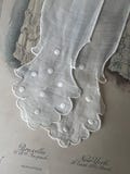 Antique  hand embroidered victorian edwardian silk scarf sash necktie