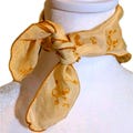 Vtg Scarf Hand Rolled Edge Skeleton Keys Design Monochromatic Retro Neckerchief