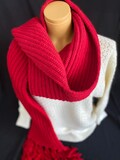 Scarf, atkı, kırmızı atkı, kaşkol, sıcak kış günleri için, örgü atkı, tığ işi atkı