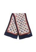 Vintage Celine Paris Silk Scarf with Flags Design
