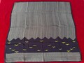 Vintage 1960's Seagulls Navy Blue Stripe Cotton Bandana Scarf 22" cotton head scarf, bird scarf, seagulls cotton bandana