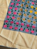Bright Bold Vintage Scarf - Colorful Floral Design Scarf - Glentex Silk Scarf  - 30” Square - Made in Japan