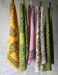 Hand Block Cotton Bandanas, Set of 5, Cotton Bandanas, Boho Scarf, Winter Scarf, Chemo Headwear, Cotton Scarf, Floral bandana, Head scarf