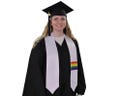 Rainbow LGBTQ Graduation White Sash/Stole