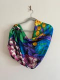 Gorgeous Vintage Vibrant Floral LARGE Square Scarf by Christian Fischbacher!
