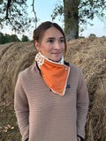 Snap Patchwork Halloween Neck warmer Soft Cozy Neck Scarf with Pumpkin Candy Corn Cats and Halloween Themes for Chilly Autumn Days