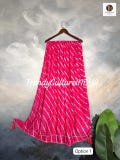 Pink Bandhej Leheriya Dupatta Silk Lace border  : Traditional Wedding wear, Navratri Dupatta