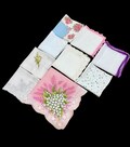 Handcrafted Vintage Hankies - Charming Designs with Scalloped Edges, Crocheted Edges and Intricate Cutwork - Pick from Nine Styles (0128)