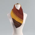 Autumn Abstract Long Scarf, Warm Fall Colors in Bold Leaf Silhouettes, Oversized Wrap Shawl, Cozy Burnt Orange & Gold Fall Fashion Gift