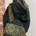 Handmade Pure Pashmina Scarf Kashmiri Embroidered Shawl Black