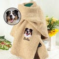 Custom Embroidered Pet Face&Name Scarf  Embroidered Scarves Pet Portrait Scarves Christmas Gift  Personalised Gifts Gift for Dog Mom/Dad