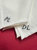Custom Linen Handkerchief – Custom CAPITAL Letter Monogram/Initial, Handwriting Keepsake, Wedding Handkerchief, Wedding & Party Favor