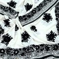 Indian Vintage Dupatta White Long Stole Blend Georgette Hand Embroidered Phulkari Stole Scarves Party wear