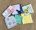 Vintage handkerchiefs 8 pcs. Assorted.