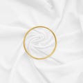 Minimalist Gold Fabric Tie Ring – Scarf Ring Accessory for Wrap Tops, Multiway Dresses & Convertible Outfits