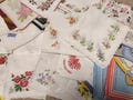 Lot of 58 vintage Handkerchiefs/ 58 Women's Ladies Handkerchiefs_USED_Defects