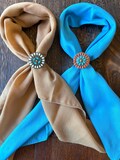 Wild Rag Scarf Slide -Zuni Petit point Cluster  - Cowgirl punchy