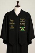 Premium 2025 Class of 2025  Cloth Graduation Stole Stole Sash, Culture Grad stole, Embroidered Grad Stole-Add your Flag, Jamaica
